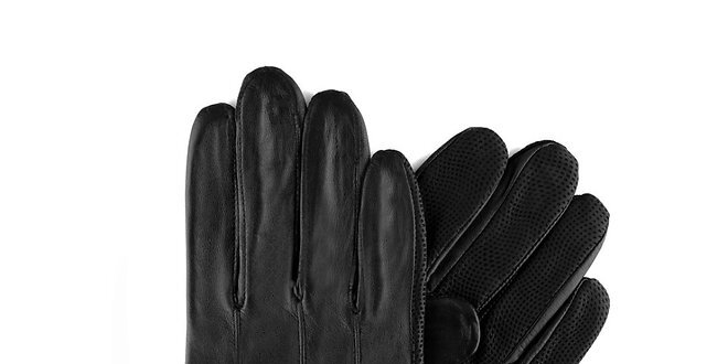 Pánske čierne zateplené rukavice Wittchen