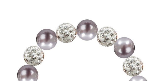 Dámsky náramok s fialovými perlami Swarowski Royal Adamas