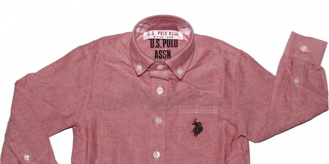 Dětská ružová košeľa U.S. Polo