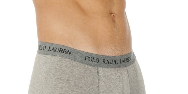 Pánske šedé bavlnené boxerky Ralph Lauren