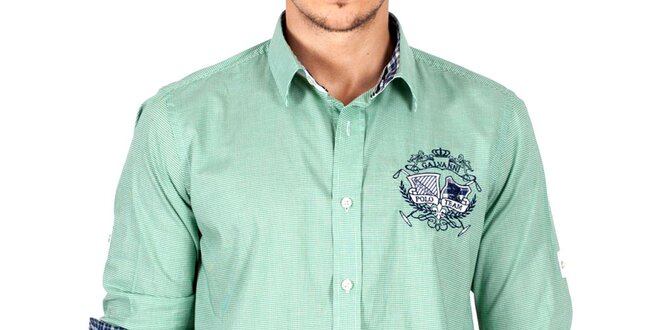Pánska zeleno kockovaná košeľa Galvanni