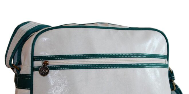 Bielo-zelená športová taška cez rameno Dunlop