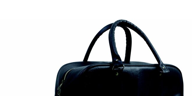 Čierna športová taška cez rameno s potlačou prehrávača Kothai