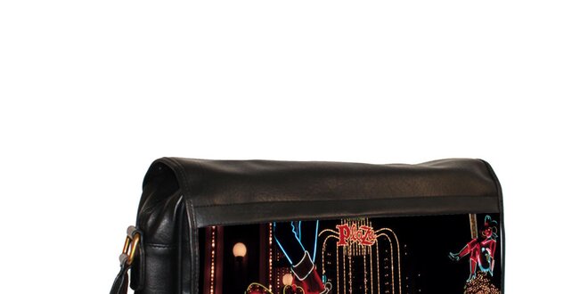 Čierna messenger taška s motívom kasína Kothai