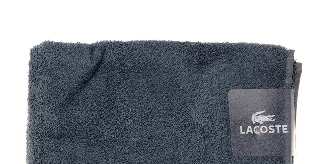 Väčší oceľovo šedý uterák Lacoste