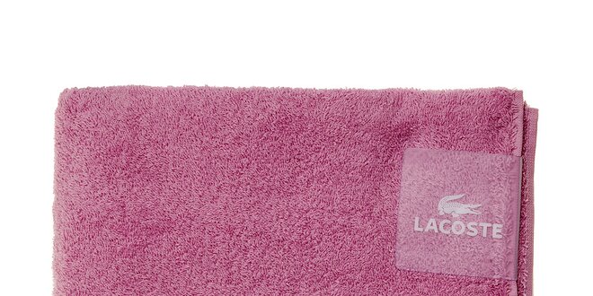 Väčší svetlo ružový uterák Lacoste