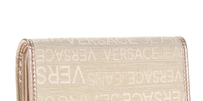 Dámska béžová peňaženka so vzorom Versace Jeans
