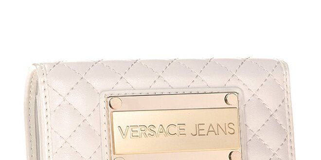 Dámska biela prešívaná peňaženka Versace Jeans