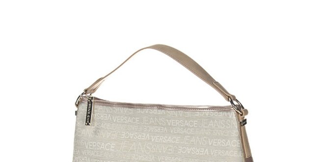 Dámska biela kabelka s potlačou Versace Jeans
