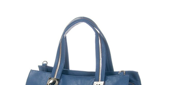 Dámska modrá kabelka so strapcami Versace Jeans