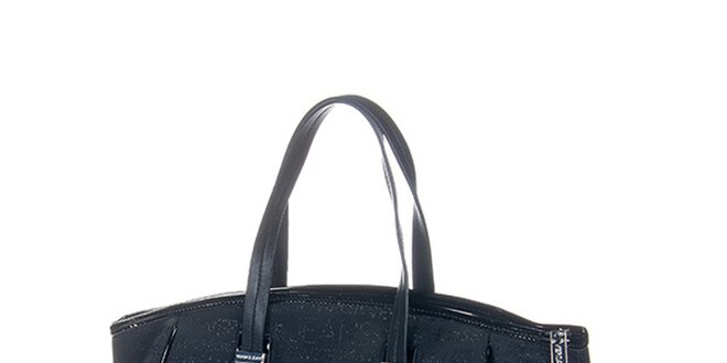 Dámska čierna kabelka s potlačou Versace Jeans