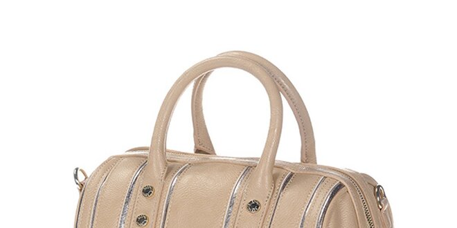 Dámska béžová kabelka so štítkom Versace Jeans