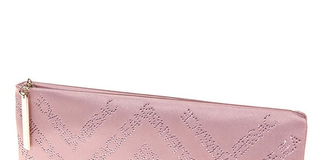 Dámska ružová listová kabelka s logom z drobných korálikov Versace Jeans