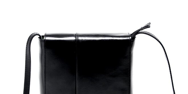 Dámska čierna menšia kožená kabelka Renata Corsi