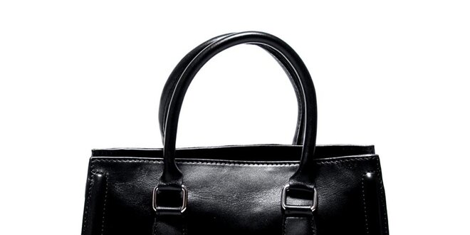 Dámska čierna kabelka Renata Corsi so zaobleným dnom