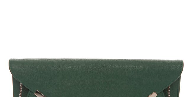 Dámska zelená listová kabelka s kovovým prvkom Tantra
