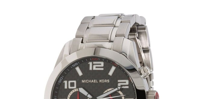 Pánske strieborno tónované hodinky s chronografom Michael Kors