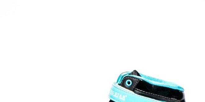 Dámske čierne členkové topánky s tyrkysovými detailmi Big Star