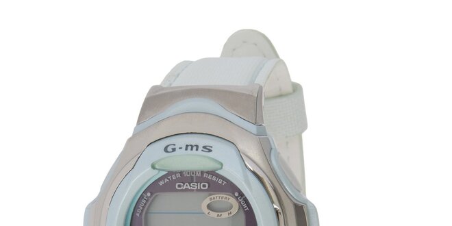 Dámske šedo-modré digitálne hodinky Casio
