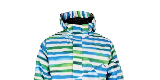 Pánska modro-zeleno-biela zimná bunda Fundango