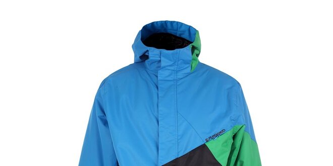 Pánska modro-zeleno-čierna zimná bunda Fundango