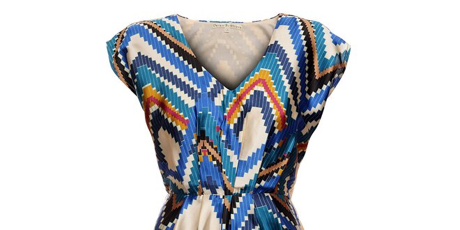 Dámske krémové šaty Uttam Boutique s indiánským vzorom