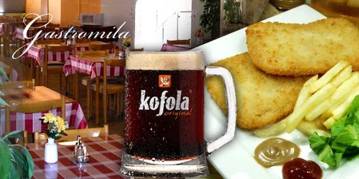 1,50 Eur za celý obed v Košiciach! Príďte si pochutnať na pastierskom syre s hranolkami a tatárskou omáčkou, smäd Vám uhasí ešte 2dcl čapovanej Kofoly! Zľava 62%