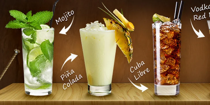 1,90 za miešaný drink v Relax Cafe Bare. Osviežte sa nápojom podľa svojej chuti: Piña Colada, Mojito, Cuba Libre alebo Vodka s Redbullom so zľavou 68 %