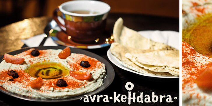 3,90 eur za chutné arabské menu HOMMOS TAHINY s ľadovým tuarégom a koláčikom v Avra kehdabra. Pochutnajte si na arabskej špecialitke v príjemnom prostredí so zľavou 51%!