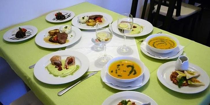 5 chodové degustačné menu pre 2 osoby U Dvoch Víl