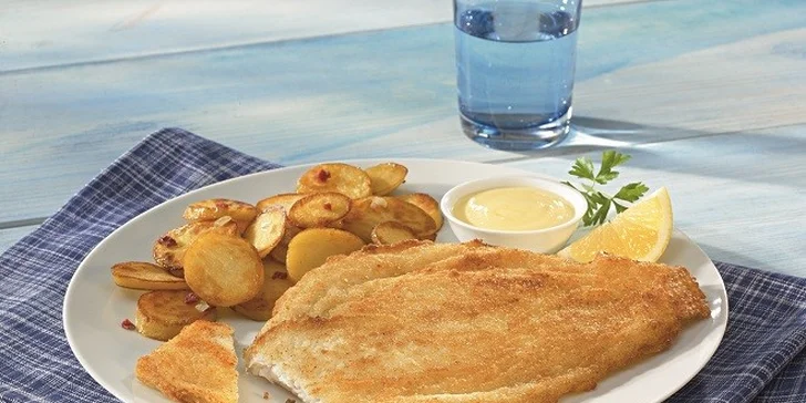 Grilovaný stredomorský platýz s prílohou a polievkou