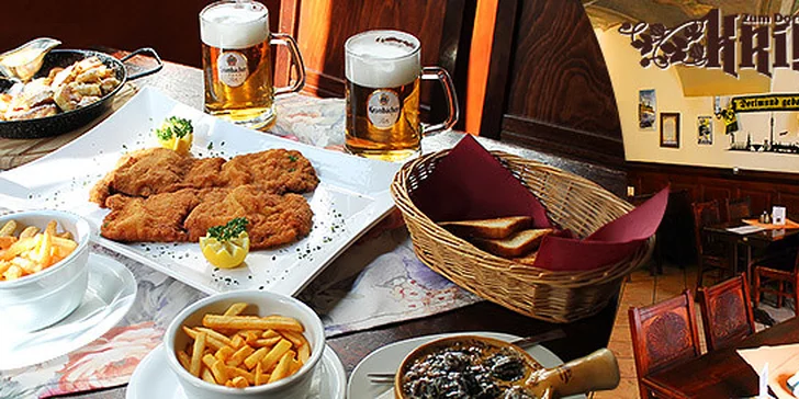 Vyberané nemecké menu pre dvoch s pivom Krombacher