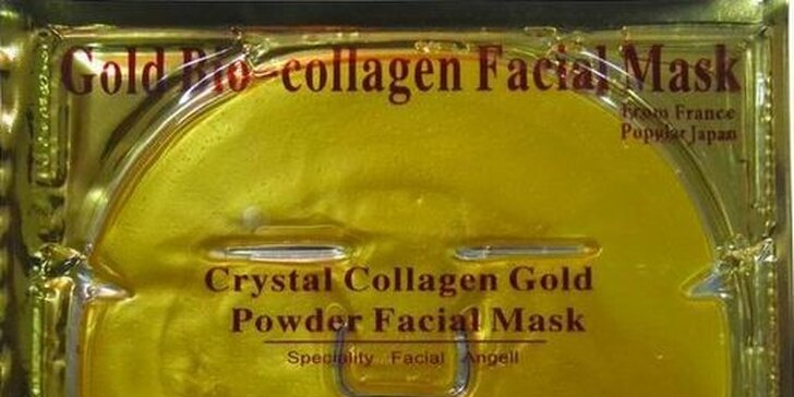 Exkluzívna pleťová maska s obsahom zlata a kolagénu (3 ks)