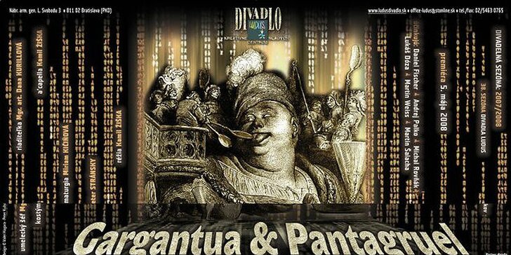 Divadelná fraška Gargantua & Pantagruel, 17.3.201 o 19:00 h v Divadle LUDUS