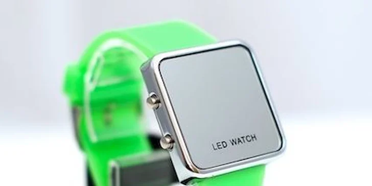 6,49 eur za dizajnové LED hodinky v niekoľkých farebných prevedeniach. Majte štýlové hodinky zľavou 47 %