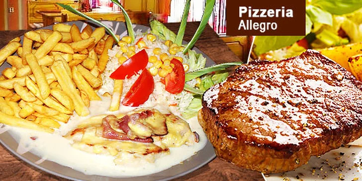 Kurací steak alebo bravčová panenka pre 2 osoby