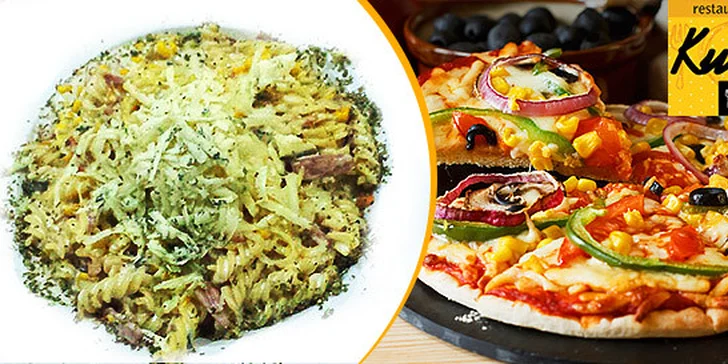 Pizza alebo cestoviny podľa výberu v centre mesta
