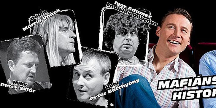 6,90 eur za vstupenku na divadelné predstavenie MAFIÁNSKE HISTORKY 1 - ,,English Is Easy, Csaba Is Dead“. Vychutnajte si skvelú zábavu z mafiánskeho prostredia so zľavou 54 %