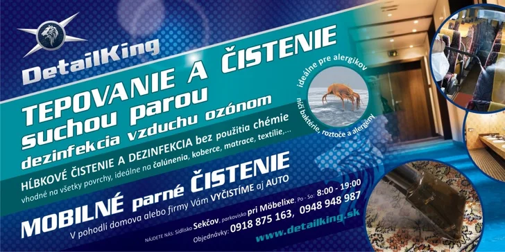 Tepovanie sedacích súprav a kobercov
