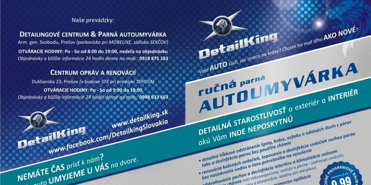Kompletné čistenie auta parou