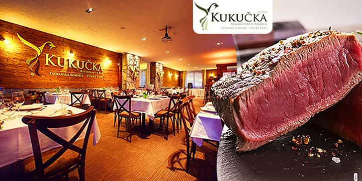 Pfeffer steak s prílohou v hoteli Kukučka**** vo Vysokých Tatrách