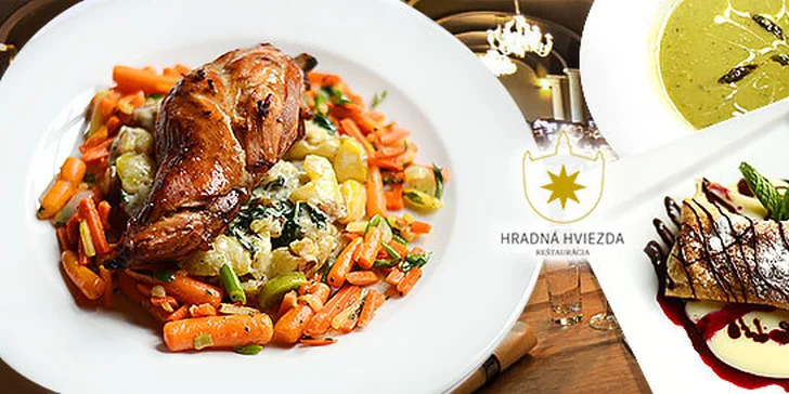 Luxusné trojchodové menu v Hradnej Hviezde