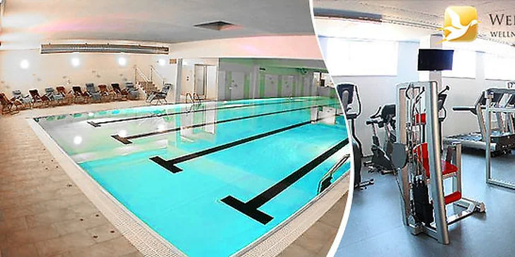 Wellness, bazénový svet a fitness pre 2 osoby