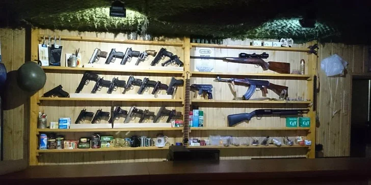Strieľanie na strelnici, airsoft alebo kurz pre žiadateľov o zbrojný preukaz
