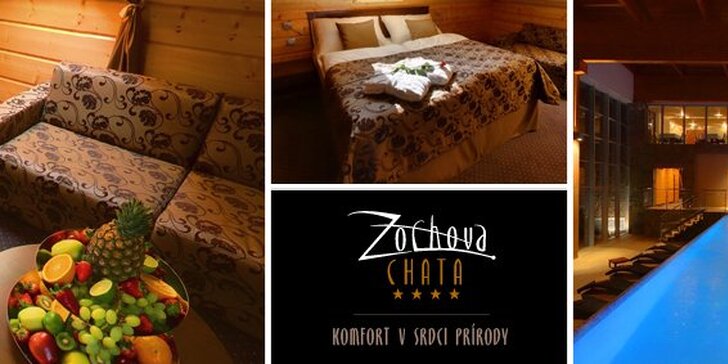 99 Eur za 2-dňový pobyt pre dve osoby v Hoteli Zochova chata **** v Modre. Zažite skutočný dotyk luxusu v srdci prírody a užite si romantický výlet vo dvojici so zľavou 52 %!
