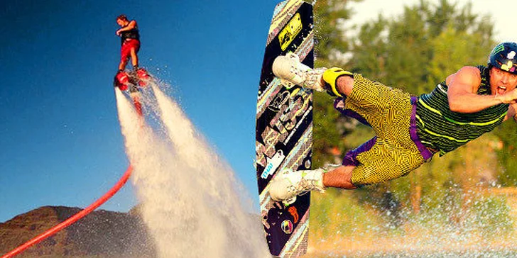 Kurz wakeboardingu pre začiatočníkov s raňajkami a občerstvením alebo flyboard kurz