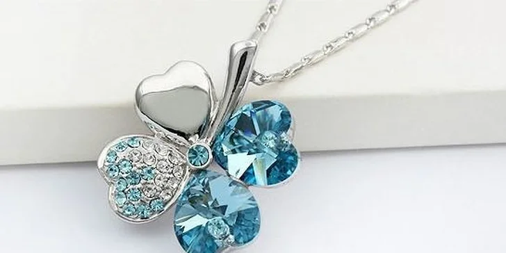 Swarovski Elements prívesok v tvare štvorlístka