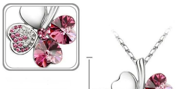 Swarovski Elements prívesok v tvare štvorlístka