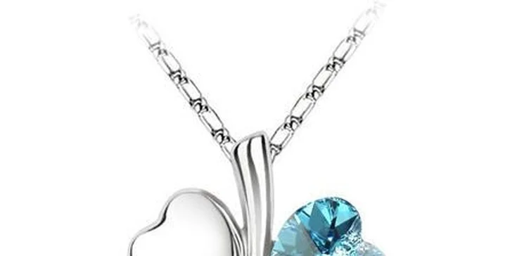 Swarovski Elements prívesok v tvare štvorlístka