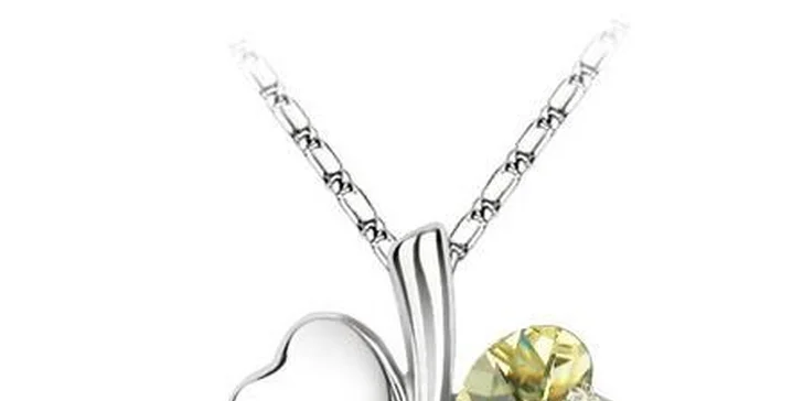 Swarovski Elements prívesok v tvare štvorlístka